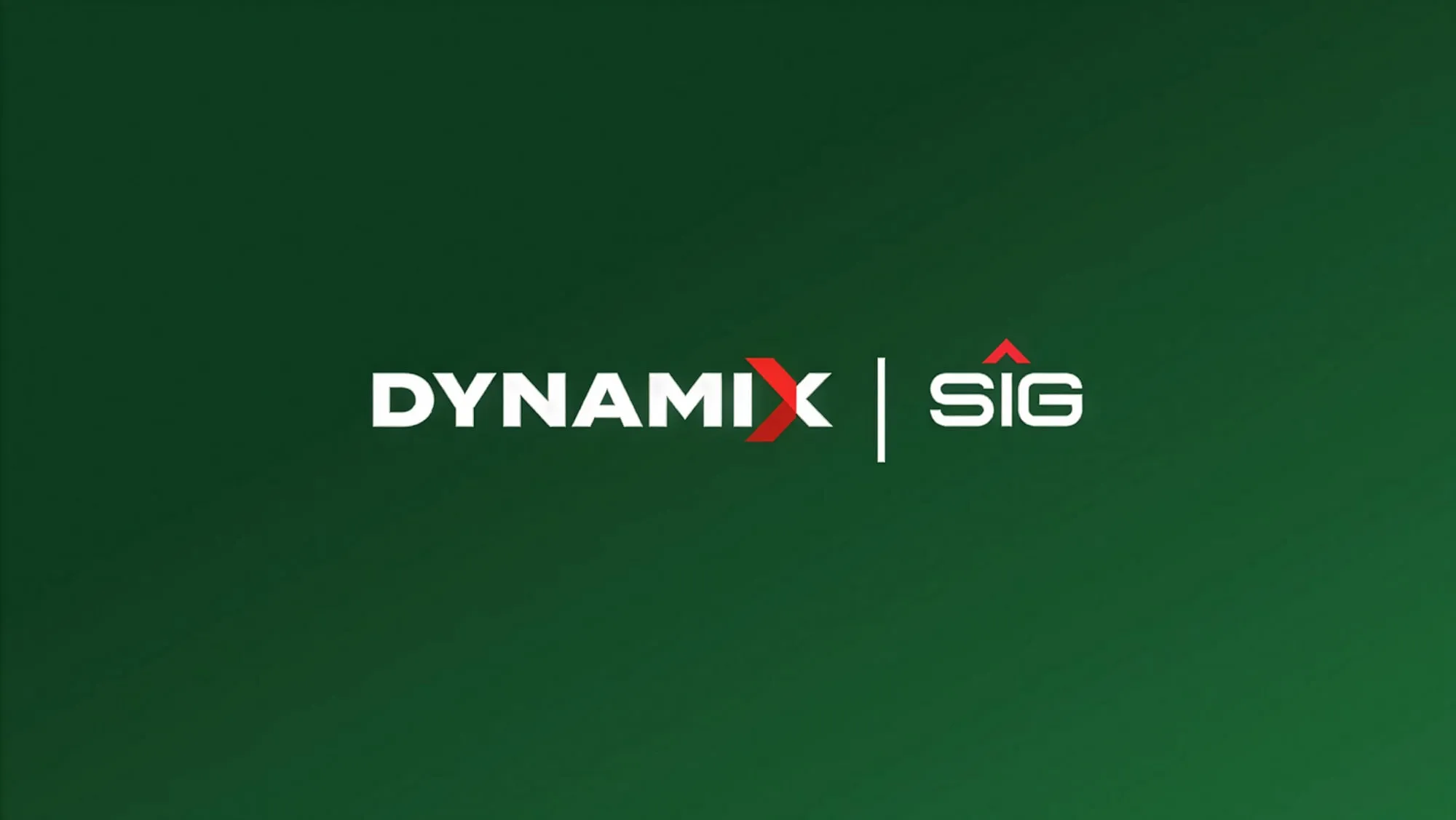 Title slide: the DYNAMIX and SIG logos side by side in white and red on a dark green gradient.